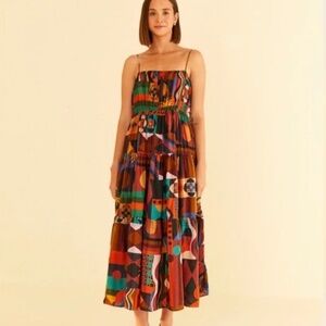 NWT Farm Rio Tropical Shapes Midi dress sz S